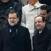 Mariano Rajoy et Francois Hollande au Stade de France pour le match France-Espagne (0-1) le 26 mars 2013.