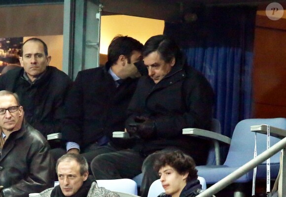 François Fillon au Stade de France pour le match France-Espagne (0-1) le 26 mars 2013.