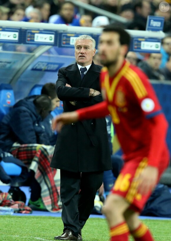 Didier Deschamps au Stade de France pour le match France-Espagne (0-1) le 26 mars 2013.