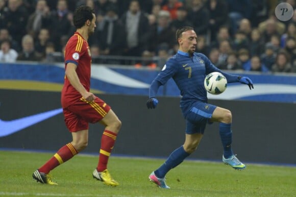 Franck Ribery au Stade de France pour le match France-Espagne (0-1) le 26 mars 2013.