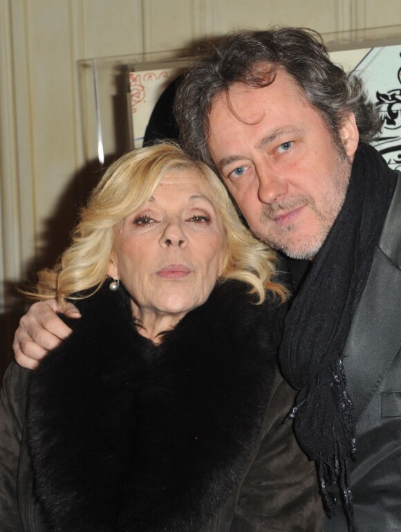 Nicoletta et son mari Jean-Christophe à Paris le 25 février 2013.