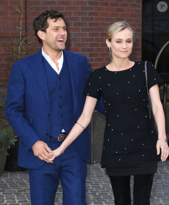 Joshua Jackson et Diane Kruger après la projection du film Les Ames Vagabondes (The Host) à New York le 27 mars 2013.