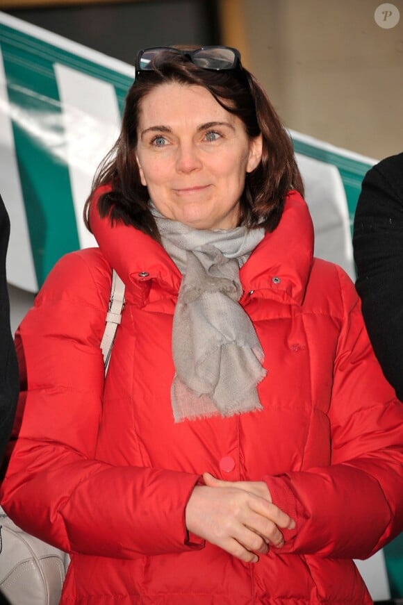 Marie-Claire Restoux au départ de la Course Du Coeur au profit du don d'organes au Trocadero à Paris le 27 mars 2013.