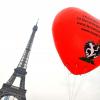 Le départ de la Course Du Coeur au profit du don d'organes au Trocadero à Paris le 27 mars 2013.