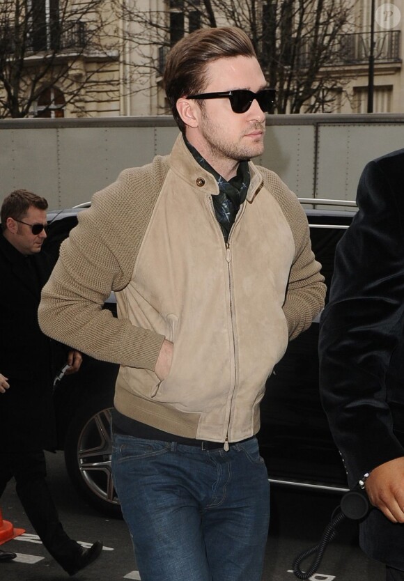 Justin Timberlake à Paris le 26 février 2013.