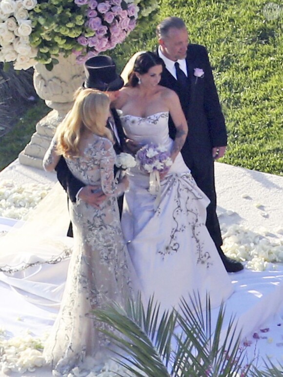 Exclusif - Le mariage de Jesse James avec la riche et tatouée Alexis Dejoria à Malibu dans le domaine du père de la mariée, le 24 mars 2013