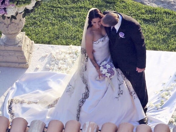 Exclusif - Le mariage de Jesse James, ex-mari de Sandra Bullock, avec Alexis Dejoria à Malibu dans le domaine du père de la mariée, le 24 mars 2013
