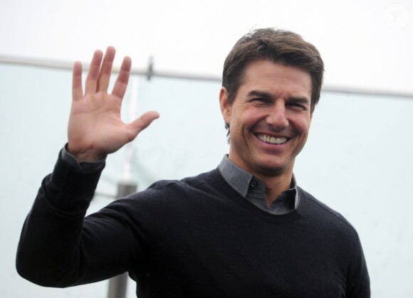 Tom Cruise lors du photocall du film "Oblivion" à l'hôtel Ritz Carlton à Moscou en Russie le 1er avril 2013