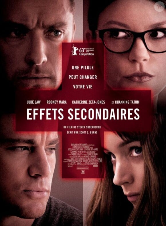 Affiche du film Effets secondaires en salles le 3 avril 2013