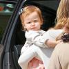 Tête-à-tête stylé entre Jessica Alba et sa fille Haven qui vont faire du shopping chez Barneys New York à Beverly Hills le 2 avril 2013