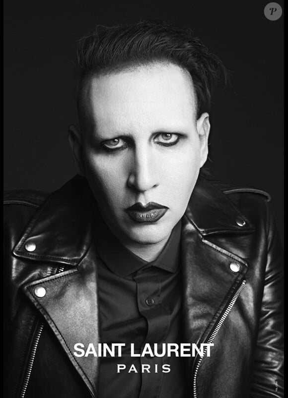 Marilyn Manson dans la nouvelle campagne publicitaire de Saint Laurent Paris, dévoilée le 2 avril 2013.