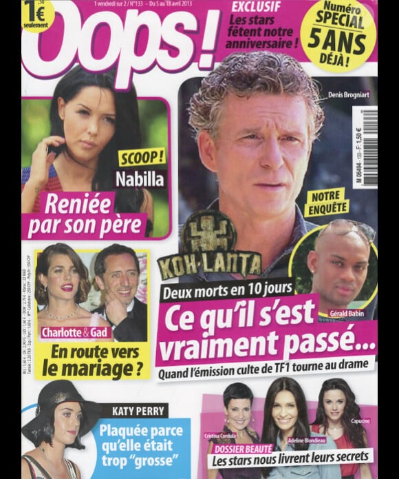 Magazine Oops ! du 5 au 18 avril 2013.