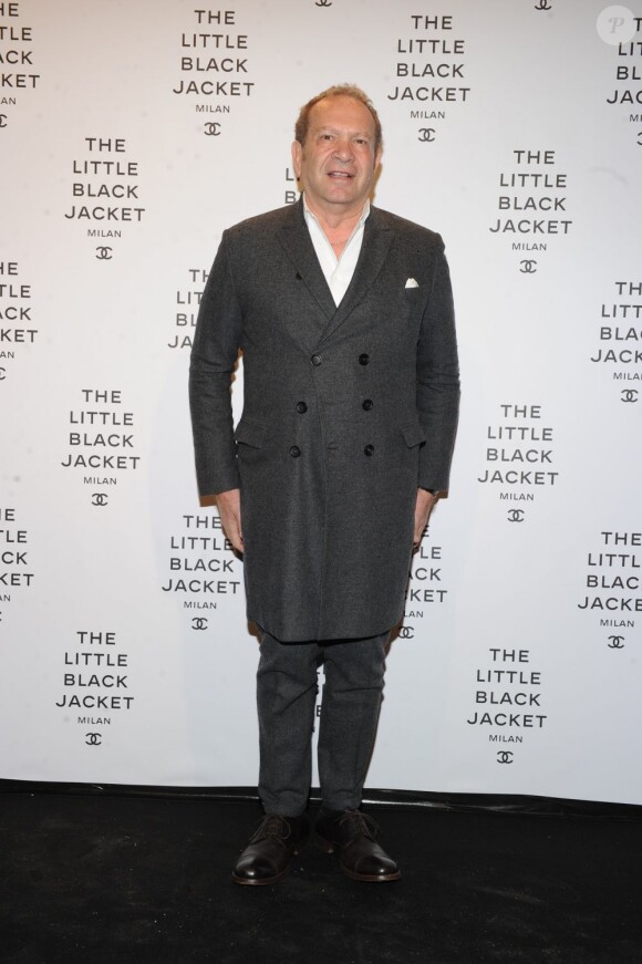 Ermanno Scervino assiste à la soirée privée consacrée à l'exposition The Little Black Jacket à Milan. Le 4 avril 2013.