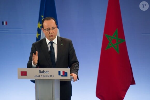 François Hollande en visite officielle au Maroc, le 4 avril 2013.