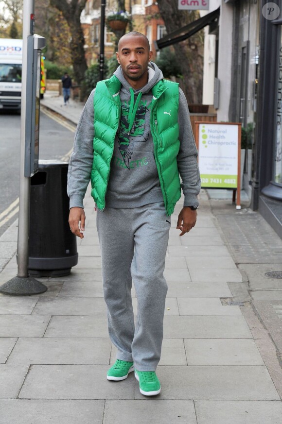 Thierry Henry dans les rues de Londres, le 7 décembre 2011.