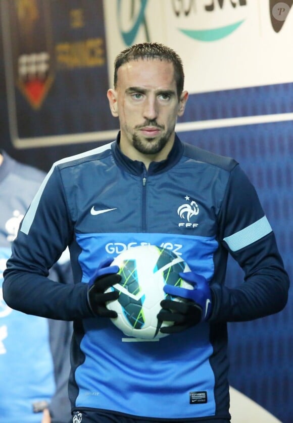 Franck Ribery - Match comptant pour la qualification de la prochaine Coupe du Monde de football au Brésil entre la France et l'Espagne (0-1) au stade de France à Saint-Denis le 26 mars 2013.