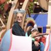 La belle Heidi Klum, son compagnon Martin Kirsten et ses enfants sont allés à Disneyland en Californie, le 4 avril 2013.