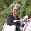 Le top Heidi Klum, son compagnon Martin Kirsten et ses enfants sont allés à Disneyland en Californie, le 4 avril 2013.