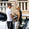 Miss Paris Hilton et son petit ami River Viiperi faisant du shopping à Beverly Hills, le vendredi 5 avril 2013.