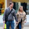 La fille du président George Bush, Jenna Bush et son mari Henry Hager vont faire du shopping à New York, le 7 avril 2013.