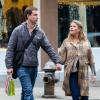 Jenna Bush, enceinte, et son mari Henry Hager vont faire du shopping à New York, le 7 avril 2013.