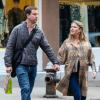 Jenna Bush, enceinte, et son mari Henry Hager vont faire du shopping à New York, le 7 avril 2013.