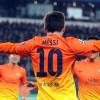 Lionel Messi lors du match entre le Paris Saint-Germain et le FC Barcelone au Parc des Princes à Paris le 2 avril 2013