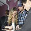 Andy Roddick et sa femme Brooklyn Decker à la sortie du Pink Taco du côté d'Hollywood le 5 avril 2013