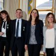  Lou Doillon, Giorgio Bianchi, Aurelie Filippetti et Charlotte Valandrey le 10 avril 2013 à Paris lors de la cérémonie de remise des insignes de chevalier de l'ordre des Arts et des Lettres au ministère de la Culture et de la Communication. 