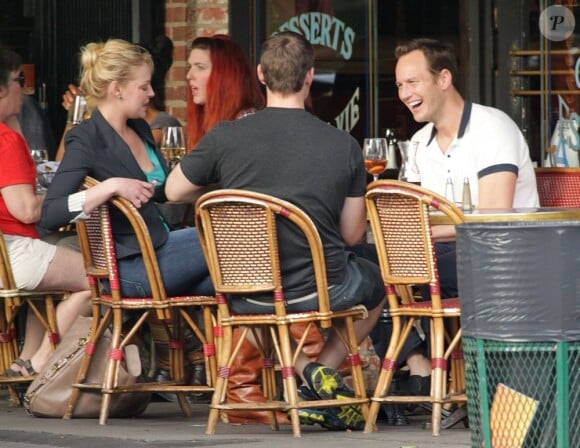 Exclusif - Katherine Heigl et l'acteur Patrick Wilson déjeunent en terrasse au restaurant Figaro Cafe à Los Feliz, le 15 février 2013.