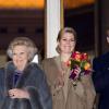 La reine Beatrix, le prince Willem-Alexander et la princesse Maxima des Pays-Bas à Utrecht le 11 avril 2013 pour fêter les 300 ans du Traité d'Utrecht et lancer le programme de commémorations prévues par la ville jusqu'en septembre.
