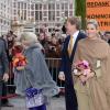 La reine Beatrix, le prince Willem-Alexander et la princesse Maxima des Pays-Bas à Utrecht le 11 avril 2013 pour fêter les 300 ans du Traité d'Utrecht et lancer le programme de commémorations prévues par la ville jusqu'en septembre.