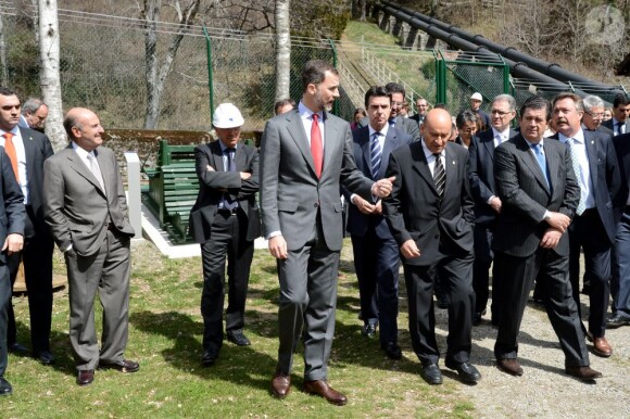 Felipe d'Espagne en visite à Lleida le 10 avril 2013