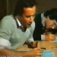 François Hollande dans une parodie de JT tournée en 1980 à l'ENA que diffuse France 3 le 20 avril 2013 dans son documentaire  Promotion Voltaire, François, Dominique, Ségolène et les autres... 