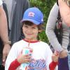 Jake, le fils d'Eddie Cibiran, avant son match de baseball, le 13/04/2013.