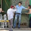 Mila Kunis, Clive Owen, Billy Crudup et James Caan sur le tournage de Blood Ties à New York le 29 mai 2012