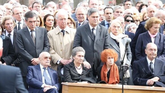 Obsèques d'Antoine Veil : Anne Sinclair, DSK, Sarkozy et Chirac avec Simone Veil