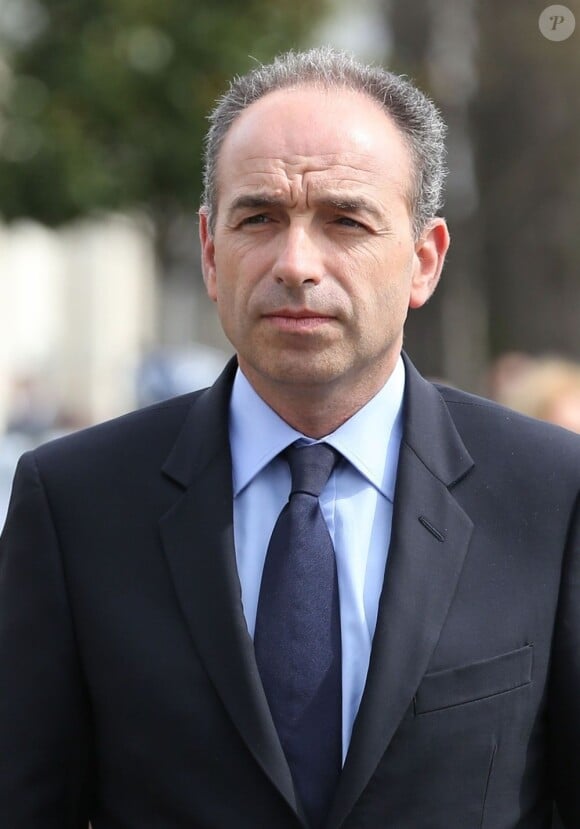 Jean-Francois Copé lors des obsèques d'Antoine Veil au cimetière du Montparnasse à Paris le 15 avril 2013.