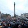 En amont des obsèques ''cérémonielles'' de Margaret Thatcher, le 15 avril 2013 à Londres, de nombreuses manifestations anti-Thatcher ont secoué la capitale anglaise.