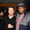 Mark Wahlberg et 50 Cent à la première du film Pain & Gain à New York, le 15 avril 2013.