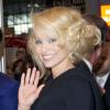 Pamela Anderson visite l'International Beauty Show au Javits Convention Center. New York, le 15 avril 2013.