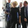 Pamela Anderson arrive au Javits Convention Center à New York pour l'International Beauty Show. Le 15 avril 2013.