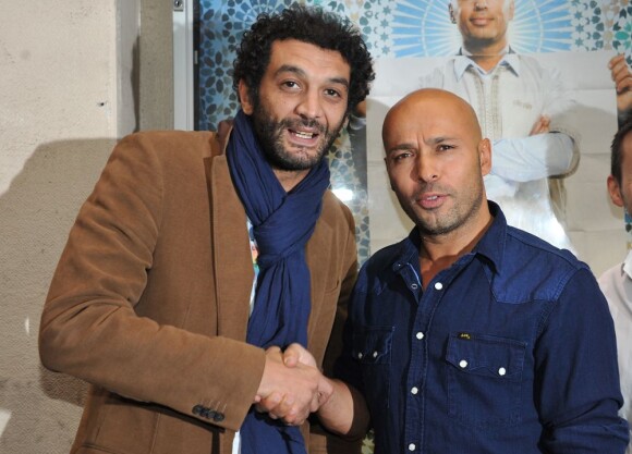Eric Judor et Ramzy Bédia à la première du film Mohamed Dubois au Gaumont Opéra, Paris, le 16 avril 2013.