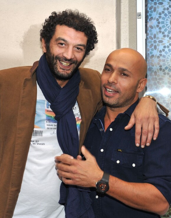 Ramzy Bedia et Eric Judor à la première du film Mohamed Dubois au Gaumont Opéra, Paris, le 16 avril 2013.