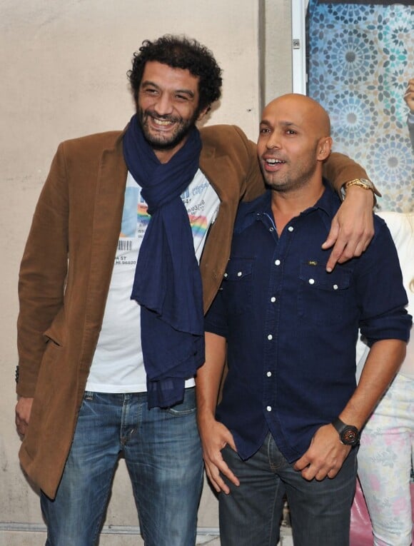 Eric Judor et Ramzy Bédia à la première du film Mohamed Dubois au Gaumont Opéra, Paris, le 16 avril 2013.