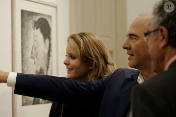 Marie-Charline Pacquot et Pierre Moscovici à Anglet le 17 novembre 2012.