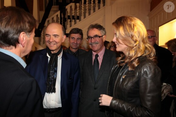 Marie-Charline Pacquot et Pierre Moscovici à Anglet le 17 novembre 2012.
