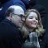 Pierre Moscovici et sa compagne Marie-Charline Pacquot à Saint-Denis le 26 mars 2013.