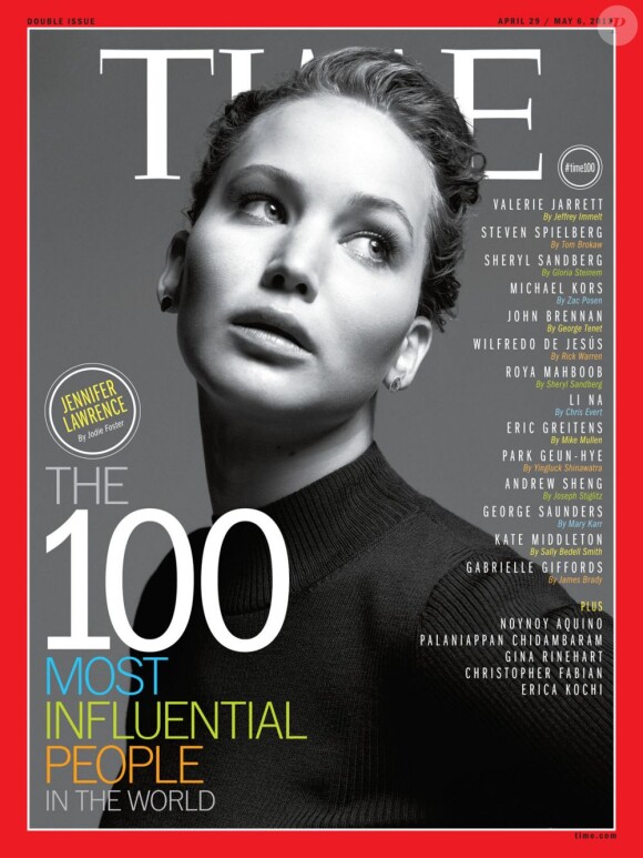 Jennifer Lawrence photographiée par Mark Seliger pour le numéro du magazine Time consacré aux cent personnes les plus influentes au monde.