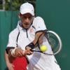 Novak Djokovic lors se son match face à Juan Monaco en huitième de finale du Masters 1000 de Monte Carlo le 18 avril 2013